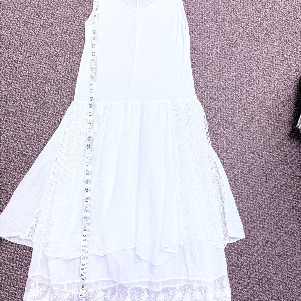 Tempo Paris White /Cream lace Layered Dress -Made in Italy